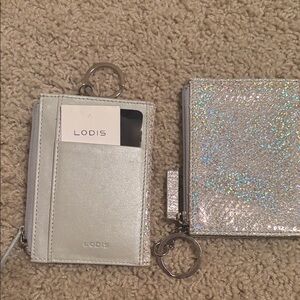 Lodis Silver and Glitter Card Holder Set